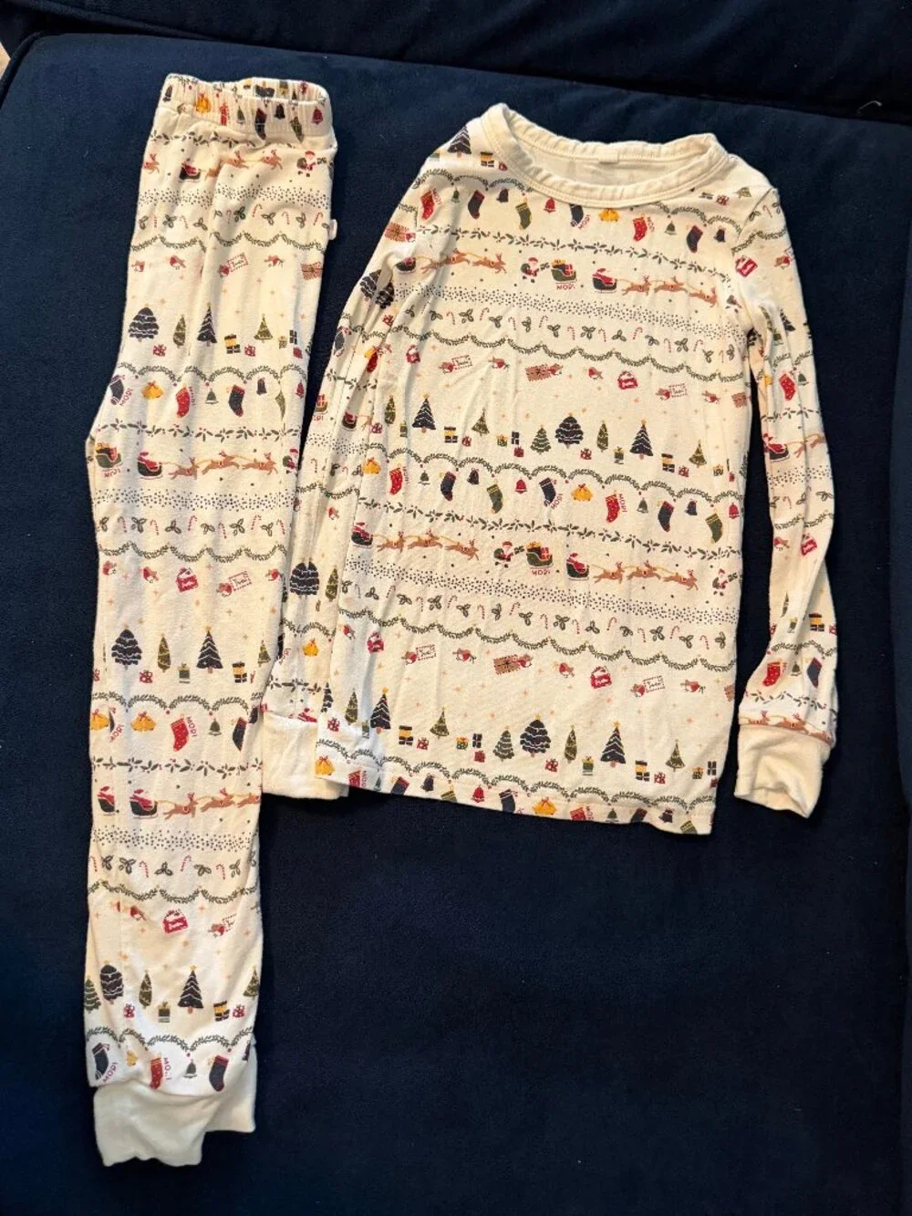 Mori - Christmas Fairisle Pajama Set - 3T
